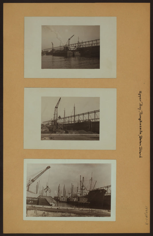 Art Print - Upper Bay - Staten Island - Tompkinsville - [Views showing cargo ships being loaded].