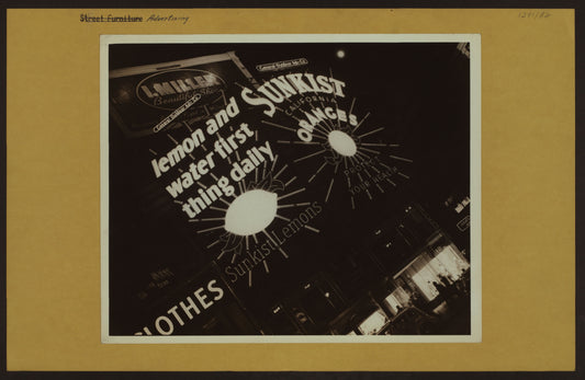 Art Print - Advertisements - [Advertising signs and billboards - Advertising Sunkist fruit.]