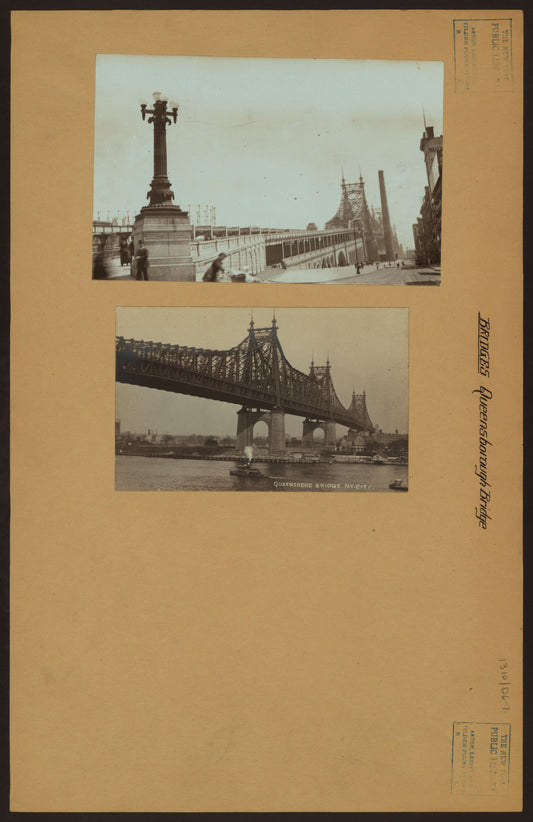 Art Print - Bridges - Queensboro [Queensborough] Bridge - [Manhattan approach at 2nd Avenue and East 59th Street.]