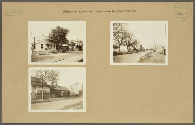 Art Print - Brooklyn: Canarsie Lane - 92nd Street (East)