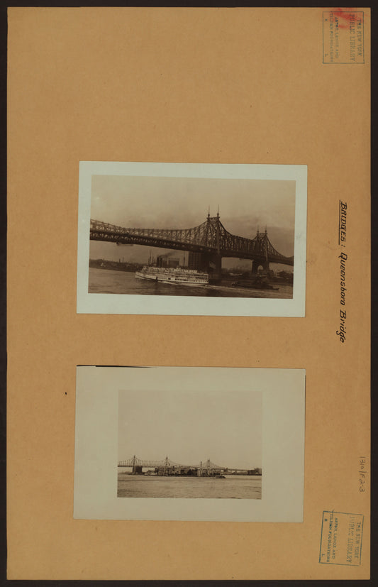 Art Print - Bridges - Queensboro [Queensborough] Bridge - [Welfare Island - S.S. Providence.]