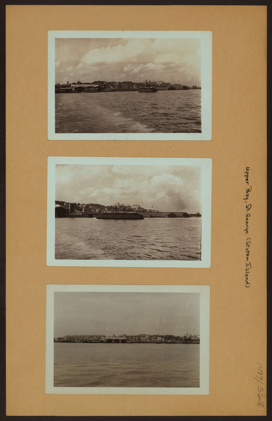 Art Print - Upper Bay - Staten Island - St. George - [Views showing ferrys and other waterfront activities].