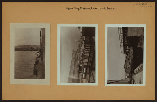 Art Print - Upper Bay - Staten Island - Stapleton - [Views showing Piers 13, 14, and 16].