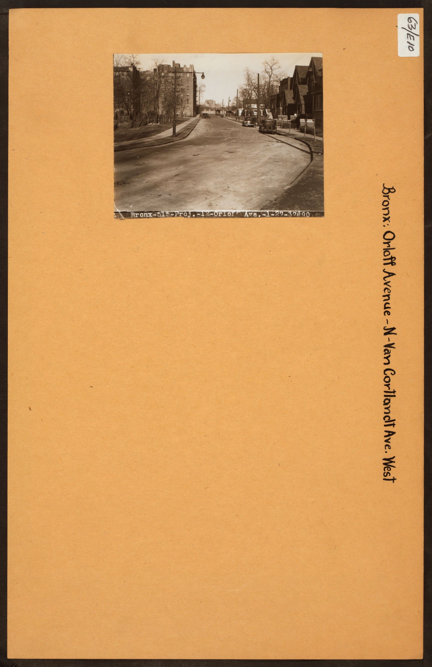 Art Print - Bronx: Orloff Avenue - Van Cortlandt Avenue (West)